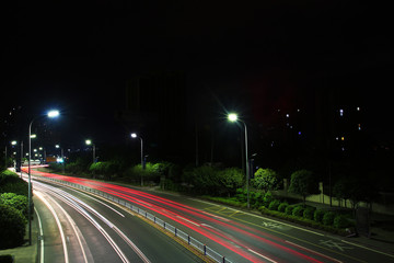 City night traffic