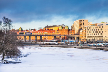 Fototapeta na wymiar Architecture in the centre of Stockholm, Sweden.