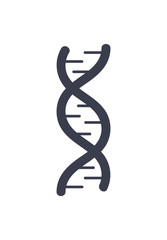 DNA Deoxyribonucleic Acid Chain Logo Design Icon
