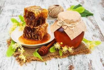 Honey and  linden flowers