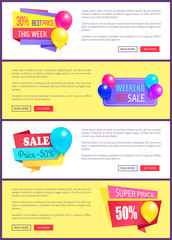 Special Discount Weekend Sale Best Balloons Label