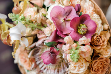 Close up photo of the gorgeous bouquet of flowers