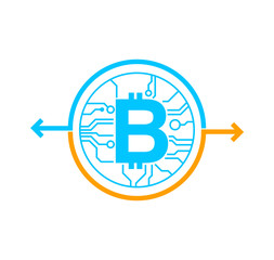 Bitcoin exchange money concept. vector illustration
