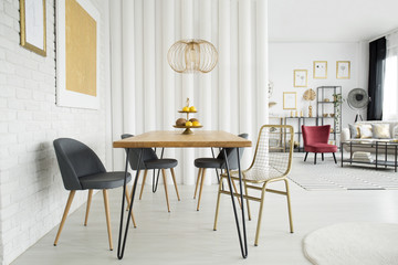 Gold open space interior