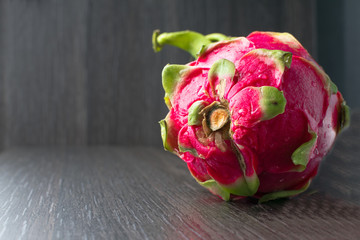dragon fruit on the black table