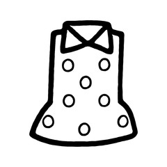 hand drawn dress. vector and illustration