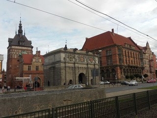 Blick auf das Hohe Tor in Danzig