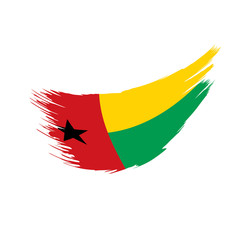 Fototapeta premium Guinea Bissau flag, vector illustration