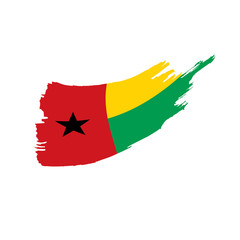 Guinea Bissau flag, vector illustration