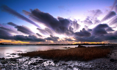 Obraz premium couché de soleil sur le golfe du Morbihan
