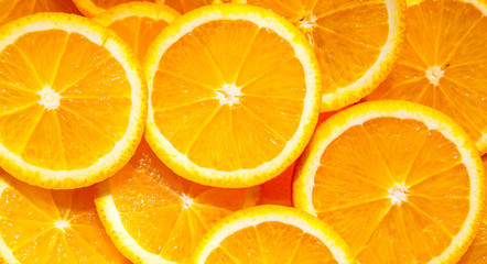 Slice fresh orange fruit background