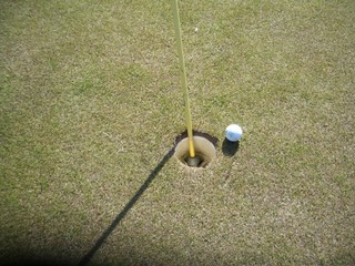 golf ball on grass