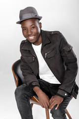 African-American man in hat