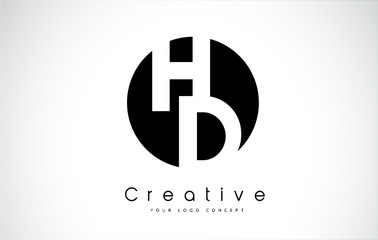Fototapeta premium HD Letter Logo Design inside a Black Circle