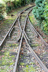 Obraz premium Railway Tracks crossing and going in different directions