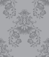 Vintage Damask pattern antique ornament Vector illustration. Texture design decors