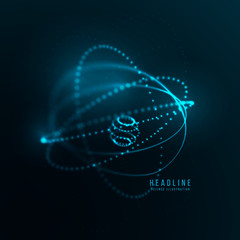 Abstract futuristic object . HUD elemet .