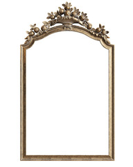 Naklejka premium Classic mirror frame on white background.Digital illustration.3d rendering
