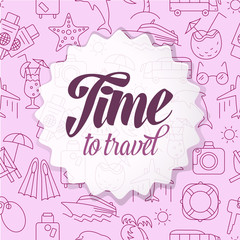 Colorful Time to travel banner.