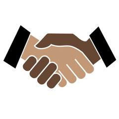Business handshake. Icon on white background