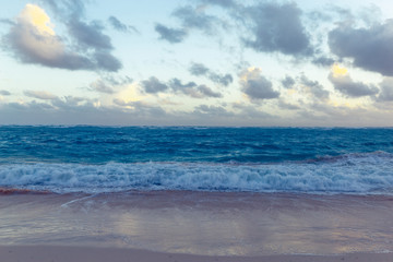 Sunrise and clouds on the coast