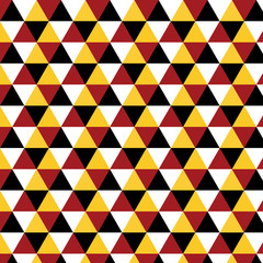 Red, yellow, black and white triangle vector pattern
