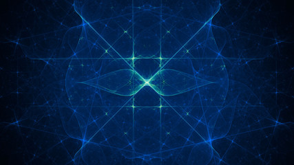 Star Gates. Radar screen. 3D surreal illustration. Sacred geometry. Mysterious psychedelic relaxation pattern. Fractal abstract texture. Digital artwork graphic astrology magic