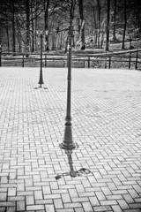  black and white broken lantern