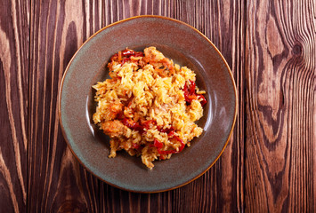 Rice, meat and tomato dish