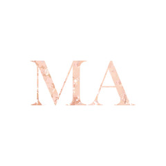 Beauty Makeup Artist logo template Vector template with letter MA of crushed face cosmetic powder. Beauty Logo Design Template