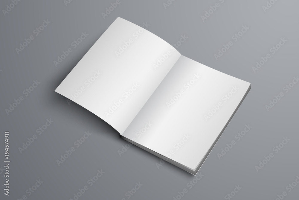 Aufkleber Vector mockup of the catalog is open on the first page.
