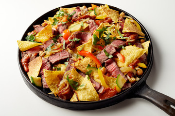 Nachos or Tortillas Recipe with delicious beef