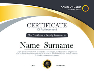 Vector certificate template