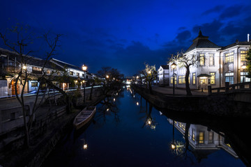 岡山県　倉敷　夕暮れ