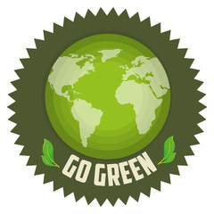 Obraz premium go green world planet vector illustration design