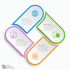 Business Chart Design 4-Step #Vector Graphic 