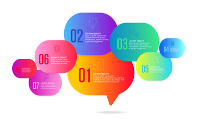 infographics design with speech bubble