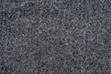 Classic sample of dark grey felt textile background.