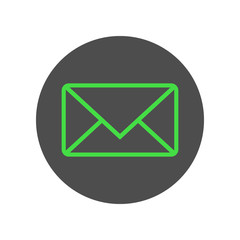 MESSAGE button. ENVELOPE icon. Vector.