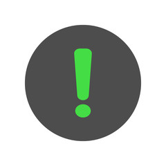 Warning sign. Exclamation point (mark) icon. Vector.