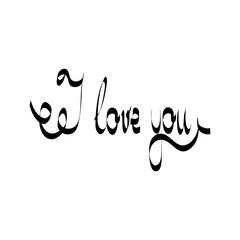 I love you lettering