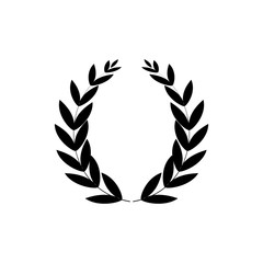 Laurel wreath reward on white background