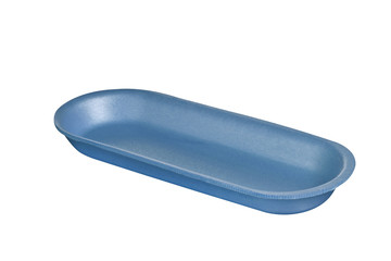 Plastic food tray,Styrofoam food tray isolated on white background