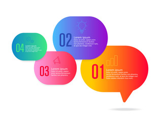 infographics design with speech bubble
