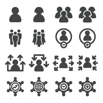 people,population icon set