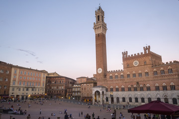 Obraz premium Siena, Italy: Piazza del Campo