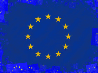 Illustration of a flag of the European Union
