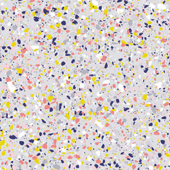 Vector seamless terrazzo pattern.