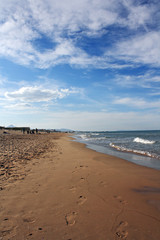 Fototapeta na wymiar View of the beach in summer