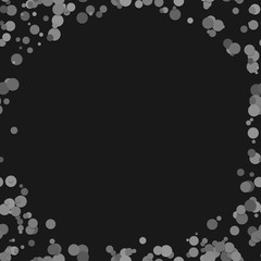 Random dot background - vector illustration from grey dots with blank space in the middle